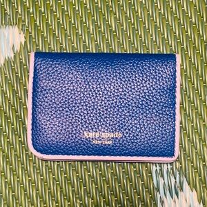 Kate Spade Textured Blue Card Holder